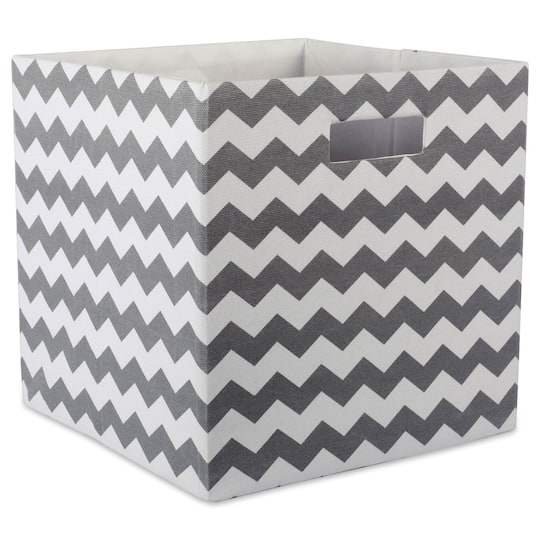 DII® 11" Chevron Stripes Polyester Storage Cube